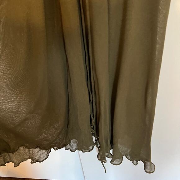 Polo Ralph Lauren Green Cover Up Sheer Maxi Viscose - Picture 6 of 8